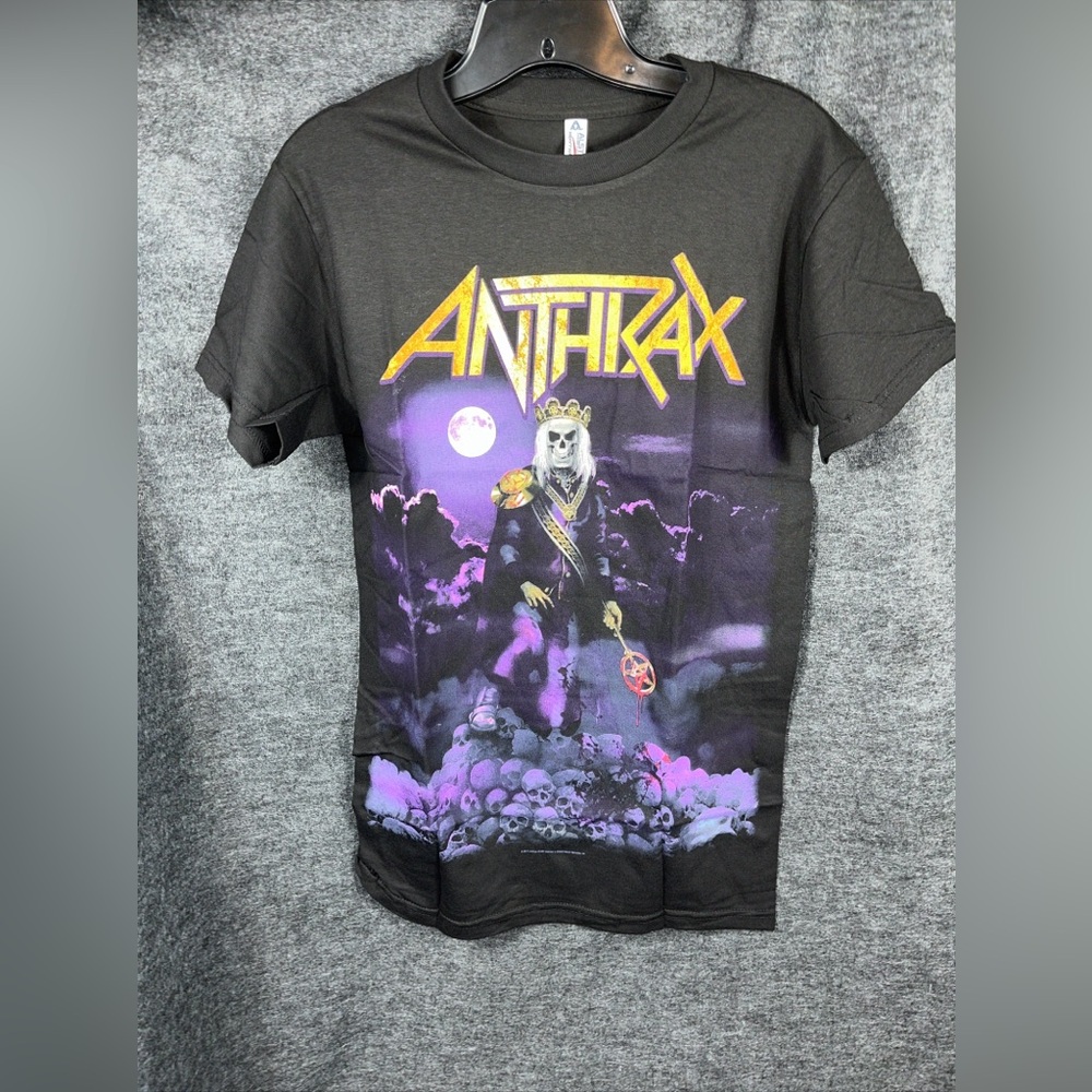 Anthrax Mens Short Sleeve T-shirt Size Small S/P/CH Black White brand new